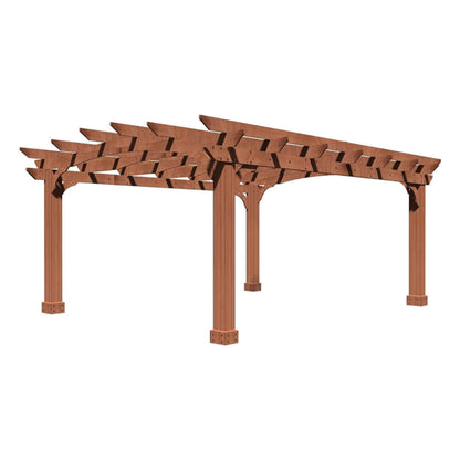 Alora 12x14 FT Luxury Cedar Wood Gazebo Pergola with Arched Roof