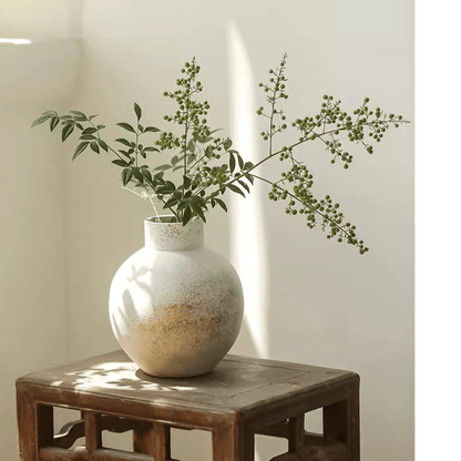 Watertight Coarse Round-Body Ceramic Vase