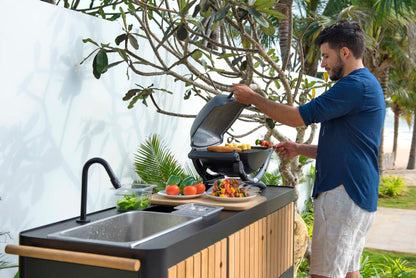Portals Dark Outdoor Kitchen