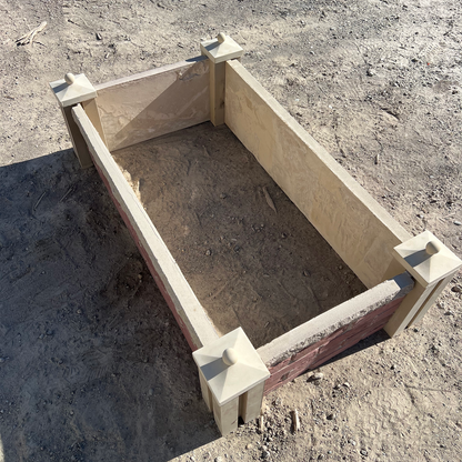 Prefabricated Concrete (GFRC) Garden Bed - Nancy's Garden