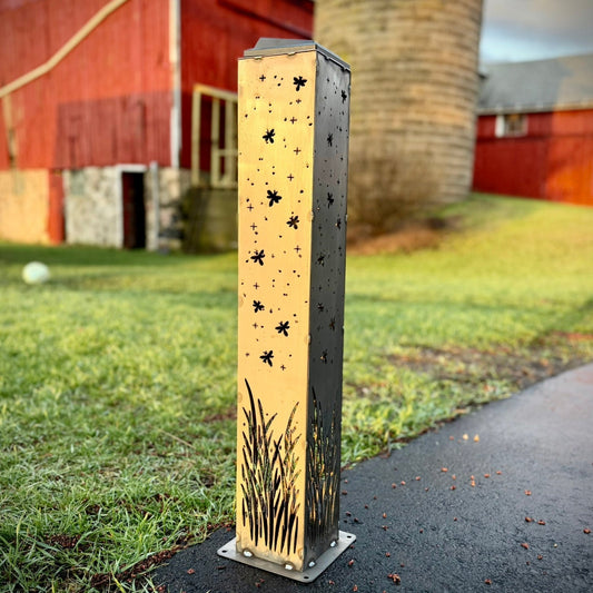 Firefly Meadow Steel Luminary Pillar | Multiple Sizes